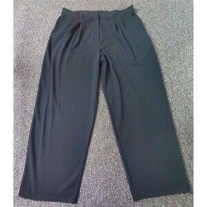Venezia Jeans Dress Pants Women's 22 Average Black High Rise Straight Pleated